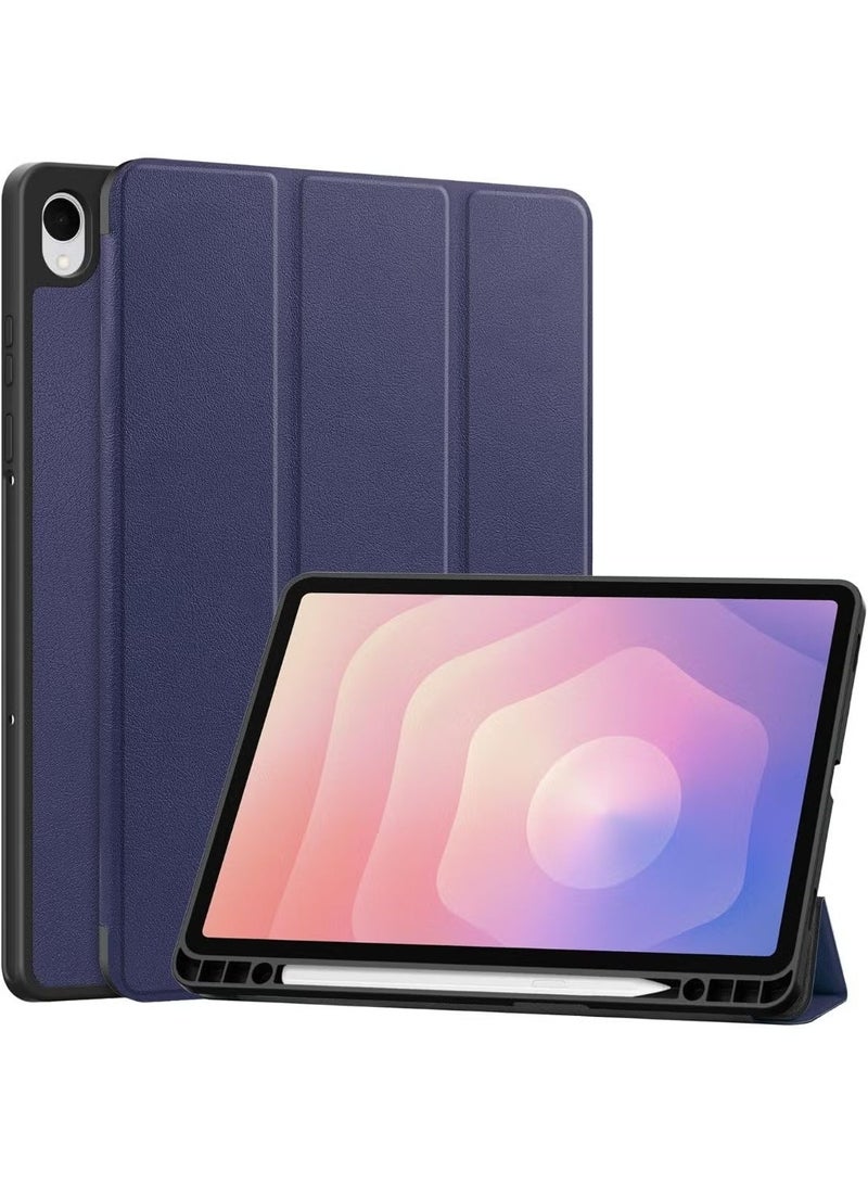 Protective Case Cover For Apple iPad 10.9 inch (2021/2020/2019) Generation with Pencil Holder, Supports Apple Pencil Charging and Touch ID, Shockproof Cover  with Auto Wake/Sleep, Deep Purple - Image 1